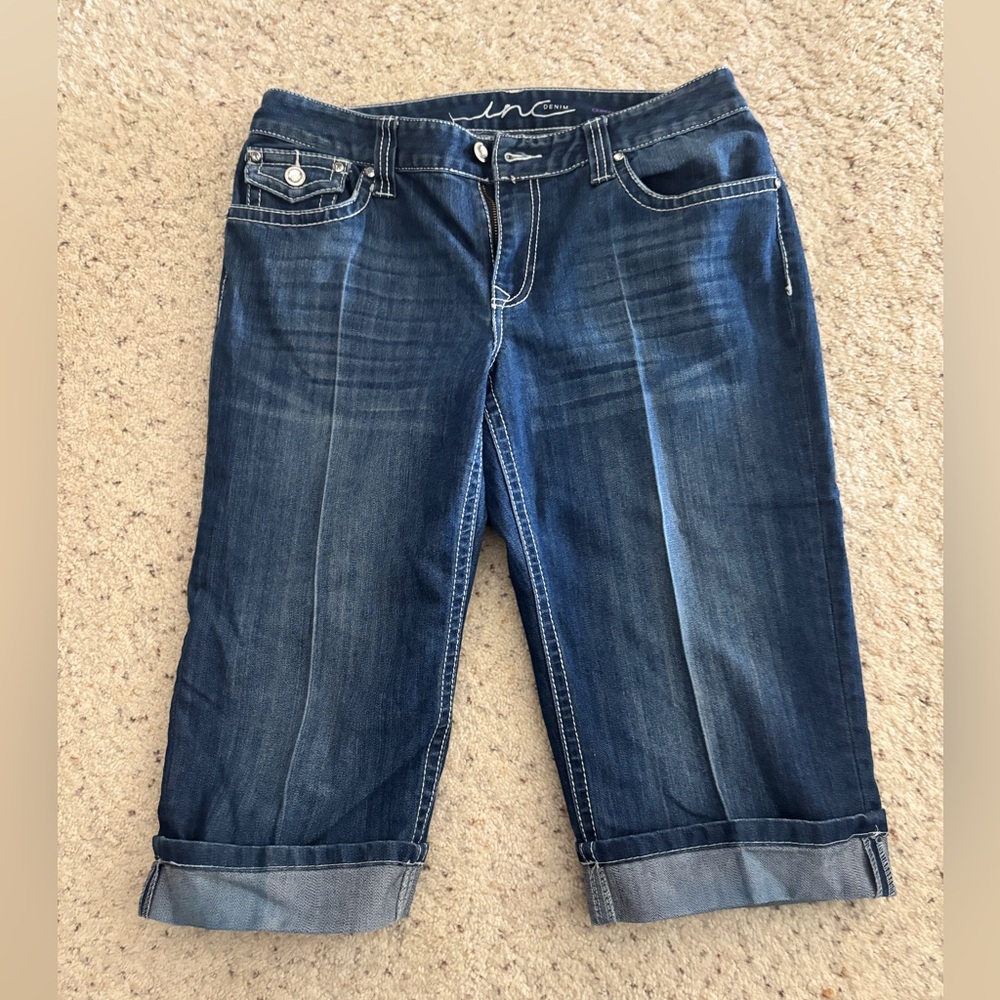 INC Women's Blue Denim cropped Jeans